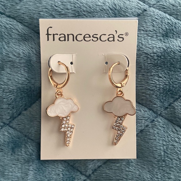 Francesca's Collections Jewelry - Cloud and Lightning Bolt Earrings